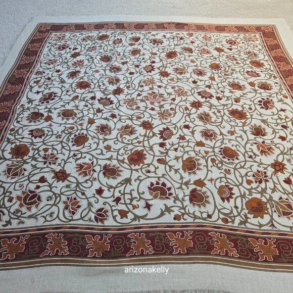 NWOT Metropolitan Museum of Art Wool & Silk Square Scarf Autumn Fall Colors NYC - Picture 14 of 16